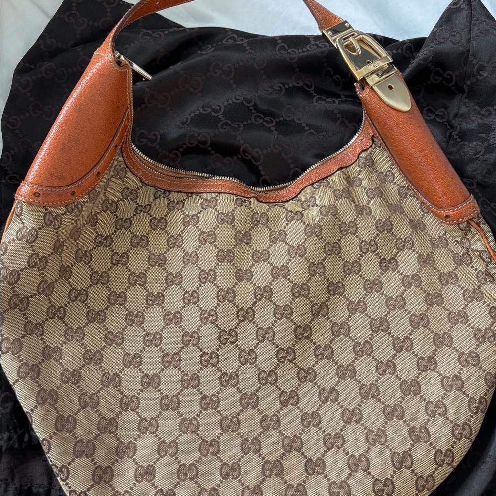 Gucci Rare Horsebit Hobo Glam Shoulder Bag